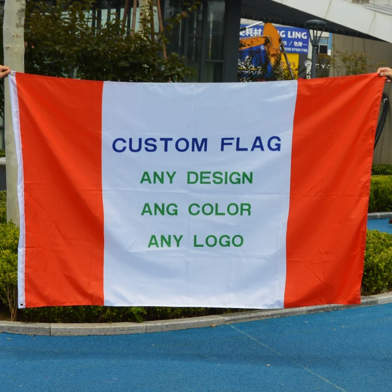 Custom Brand Logo 100 Polyester Billieve Team Flag - China Beach