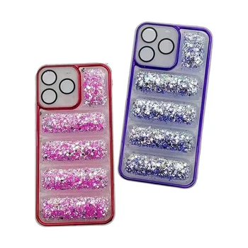 Fashion Down jacket frame electroplated drop glue phone case for iPhone Pro