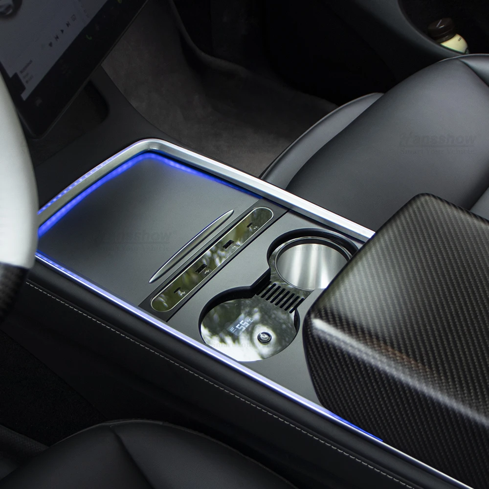 Hansshow Model 3 Y Center Console Cup Holder Temperature Control Cup