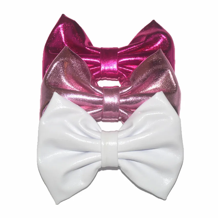 MIO 4 дюйма Лидер продаж аксессуары для галстука-бабочки волос шпильки блестящая ткань только бант 16 видов цветов оптом