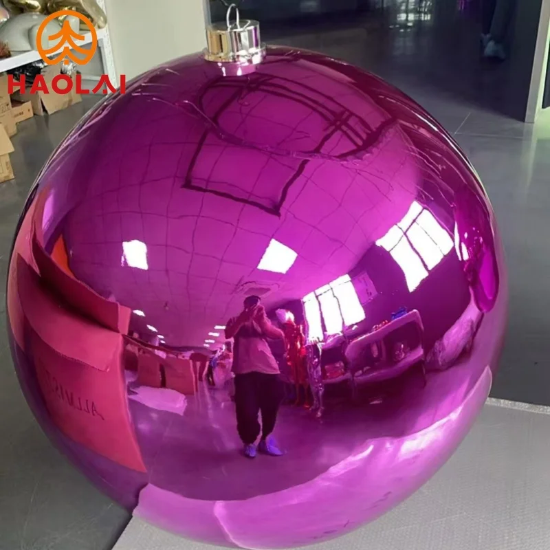 Customized Europe and America extra Large Plastic Steel Christmas Ball, 70-200cm, for Supermarket and Outdoor Decoration