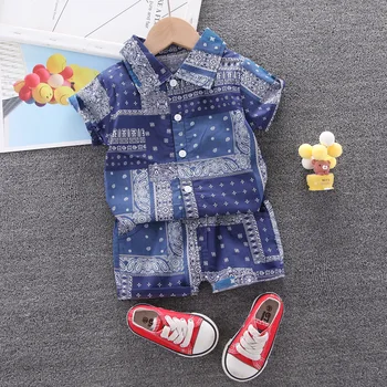 Wholesale Children Outfit Clothes 100% Cotton Summer Baby Kids Boys Clothing