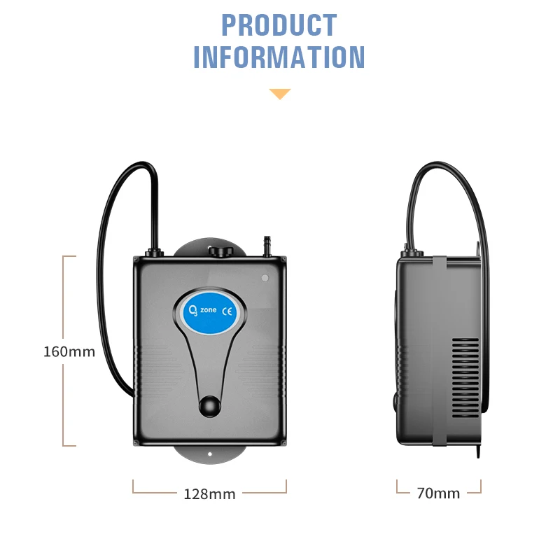 TCB-109 DC12V 24V AC220V 110V 200mg/h Ozone Generator for Spa and Water Treatment Ozonator
