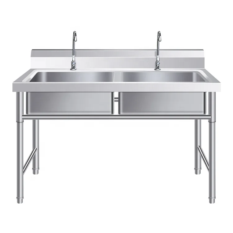 Restaurant Stainless Steel Corner Kitchen Sinks Workstation Collapsible ...