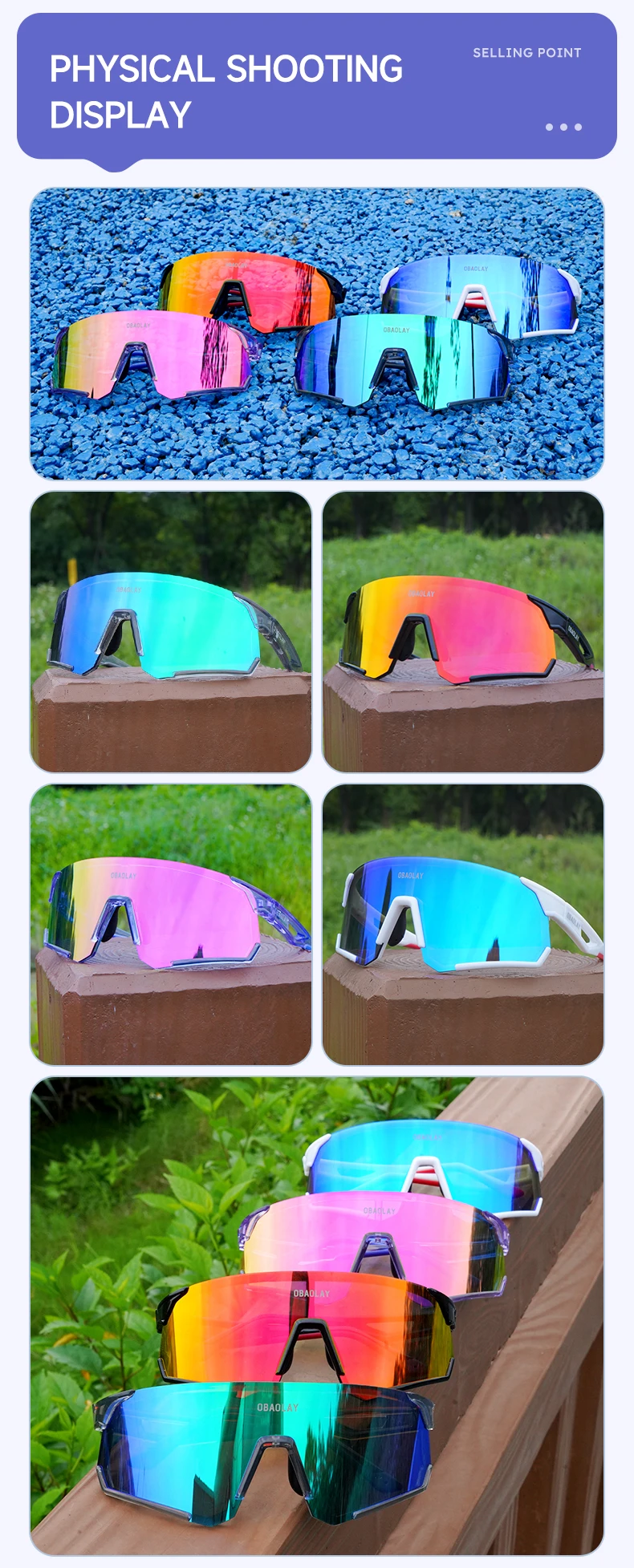 Occhiali Da Ciclismo Polarizzati UV400 – Sportivi Antiscivolo Per MTB, Corsa E Bici, Leggeri 24g