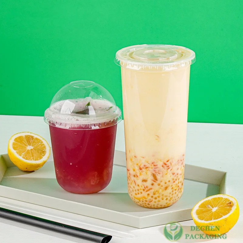 Plastic Heart Cups 90mm Milk Tea Cup Lids