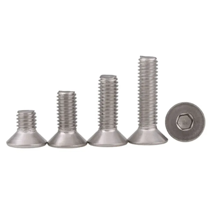 Viti Testa Svasata Piana Esagonale M1.6-M3 Acciaio Inox 304 DIN7991 - Varie Misure