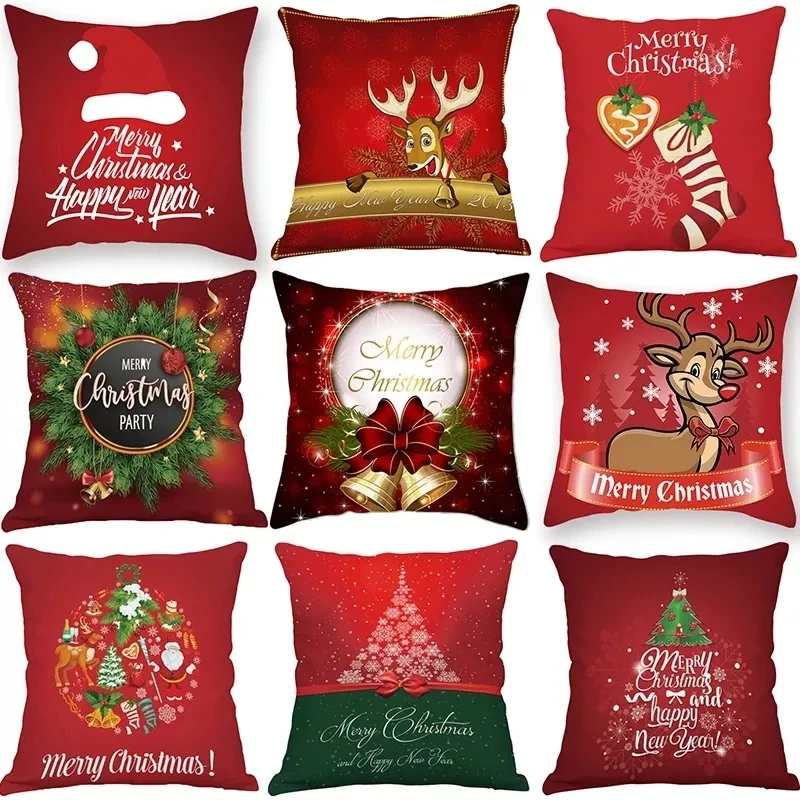Christmas Pillow Cases 40*40 45*45 Christmas Throw Pillow Decorations