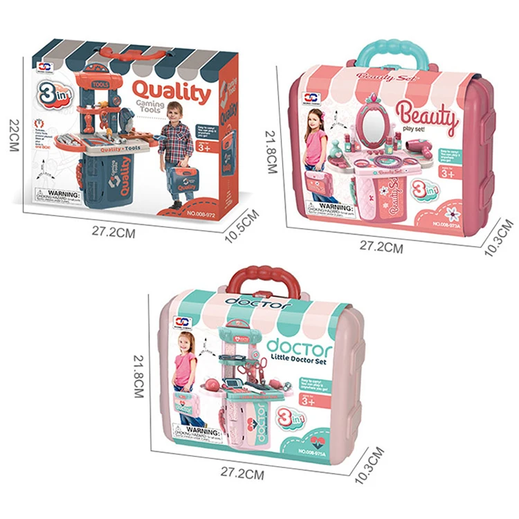 Роскошный механический чемодан 3 в 1 ролевые DIY игры настольное хранилище гаечный ключ отвертка детский инструмент набор