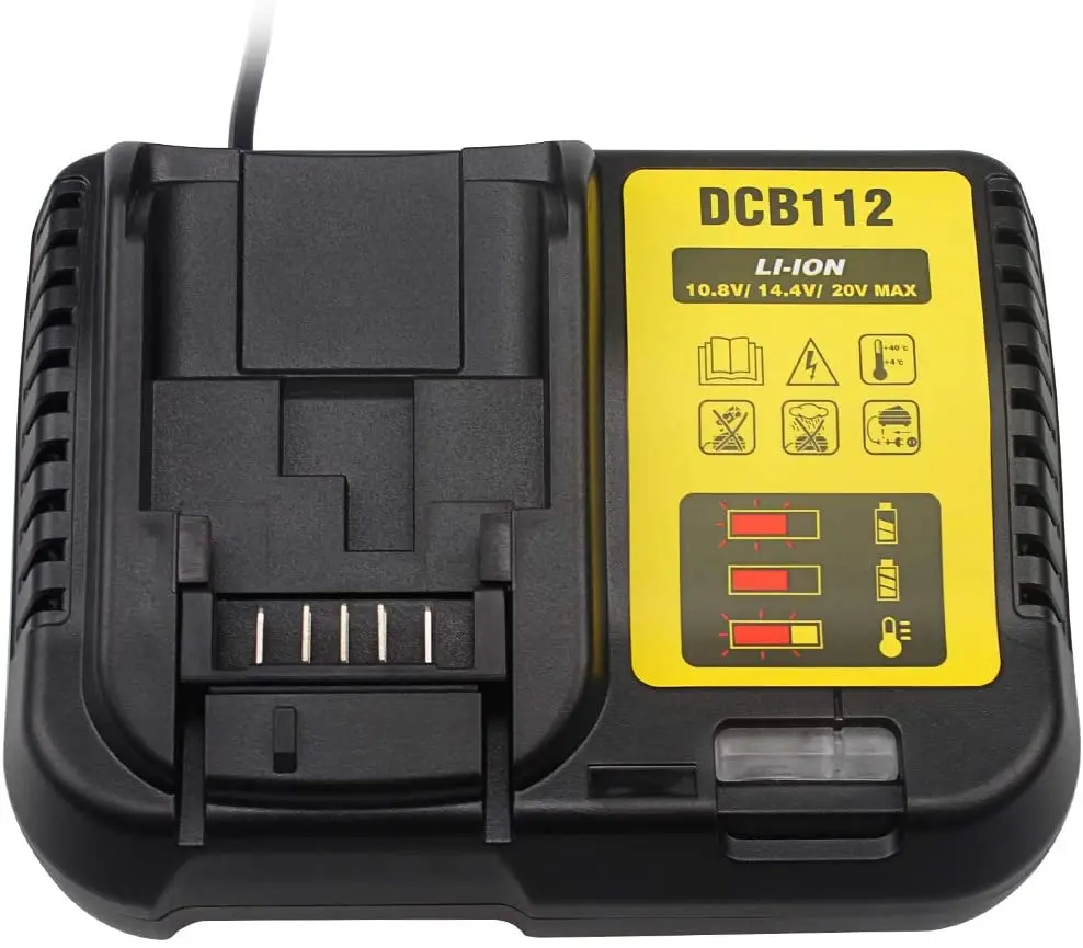 Dcb112  And 18v Lithium-ion Battery Charger Compatible With Dewalt  Dcb101 Dcb105 Dcb115 Dcb120 Dcb127 Dcb206 Dcb205 Dcb201 - Buy Dcb112  Replacement Battery Charger Compatible With Dewalt   18v 2a Li-ion