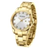 Montre à quartz pour femme, cadran vert