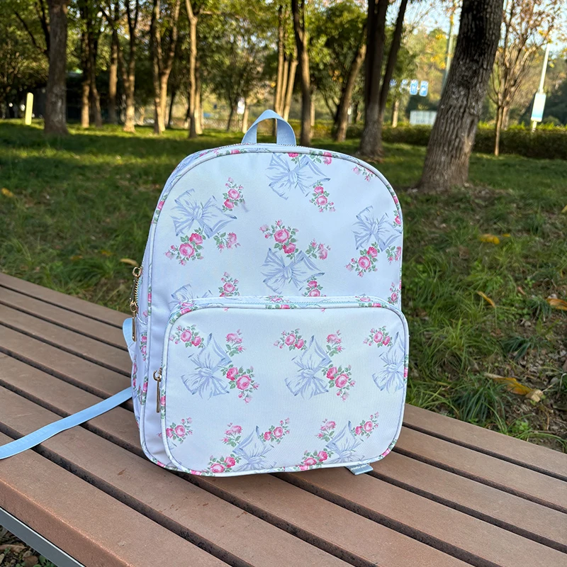 New Arrival Floral Pink Nylon Waterproof Customized Kids Teens