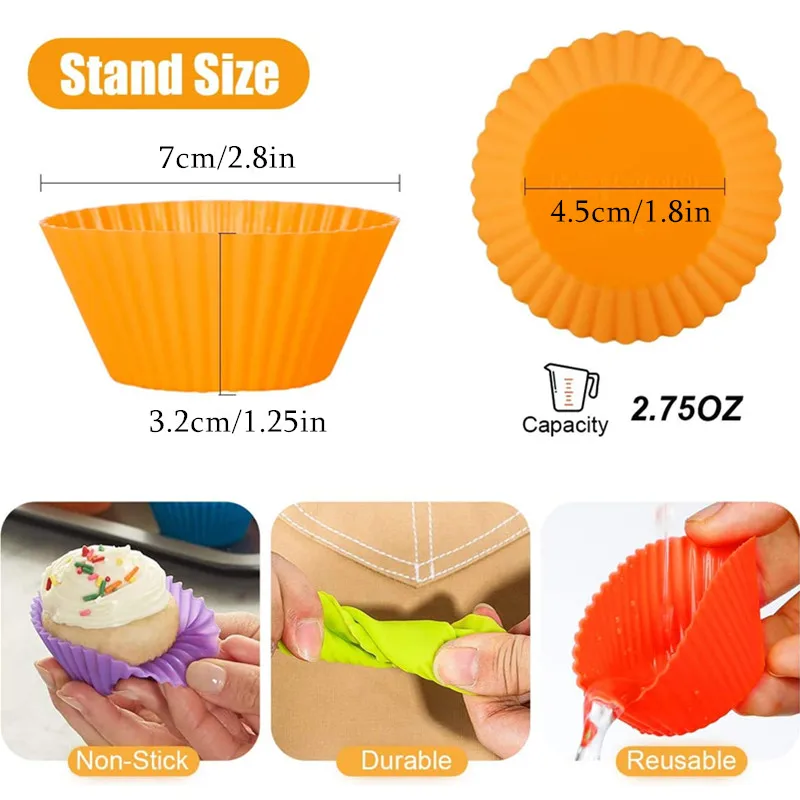 Baking Mold Silicone Cupcake  Pastry Tools Mold Cupcakes - Baking