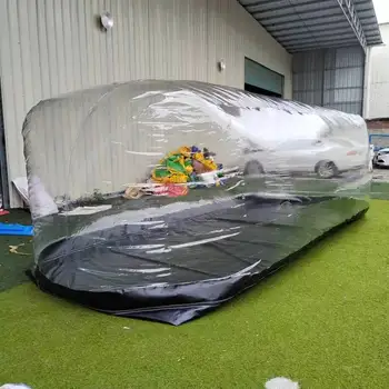 Wholesale folding PVC inflatable car tent transparent vehicle bubble car cover for sale