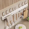 Porta cuchillos blanco con 12 ganchos, 60CM
