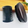 Pettine nero + spazzola marrone scuro