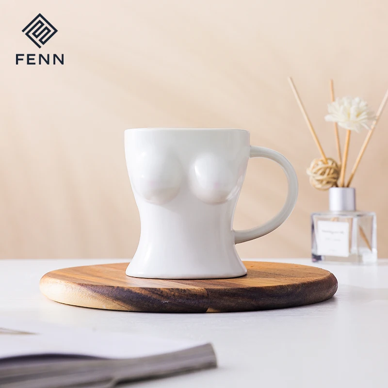 product fenn stylish body shaped artistic design wholesale ceramic mug custom porcelain dinnerware matte white mug personalized for gift-62