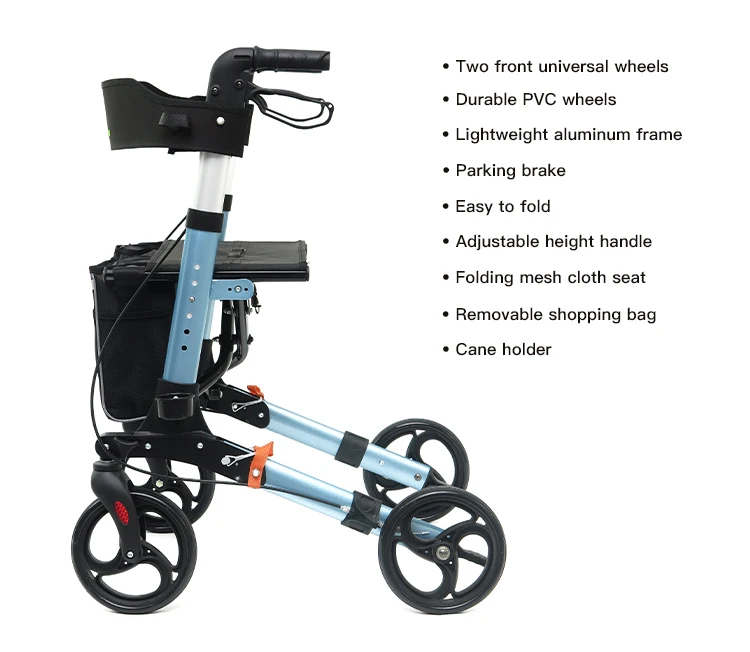 Hct-9102b Health Home Care Medical Easy-folding Rollator Walker For 