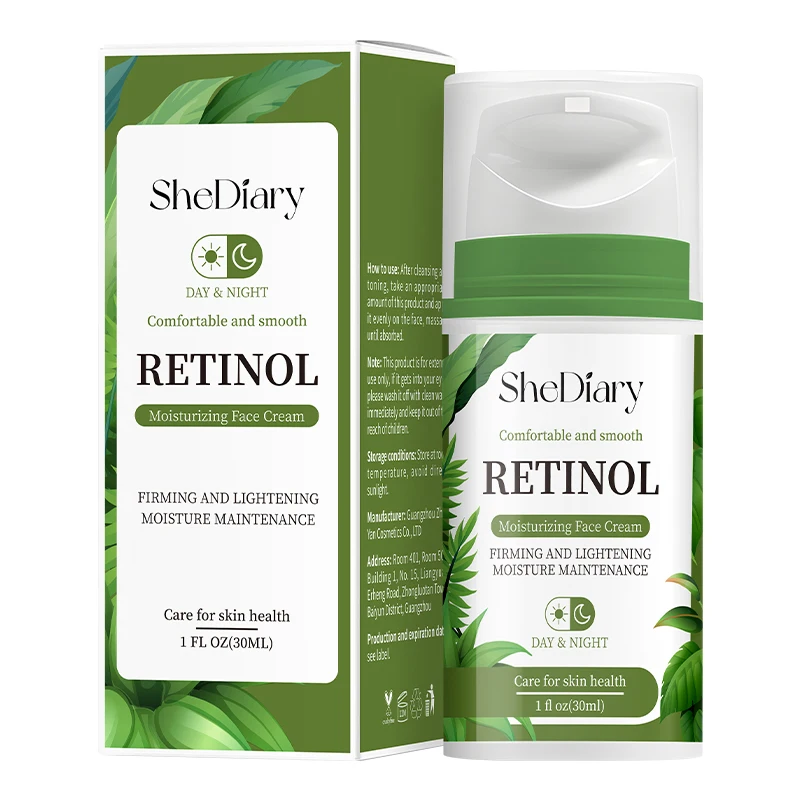 Crema hidratante OEM ODM SheDiary Retinol, crema antienvejecimiento, cara antienvejecimiento, cuello, Reduce las arrugas, Retinol, crema antiedad para mujeres