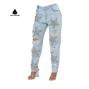 Jeans Manufacturer Faldas De Jeans Femininos Layered Skirt Pantalon Femme Vintage Washed Flare Leg Y2k Jeans Trousers for Women