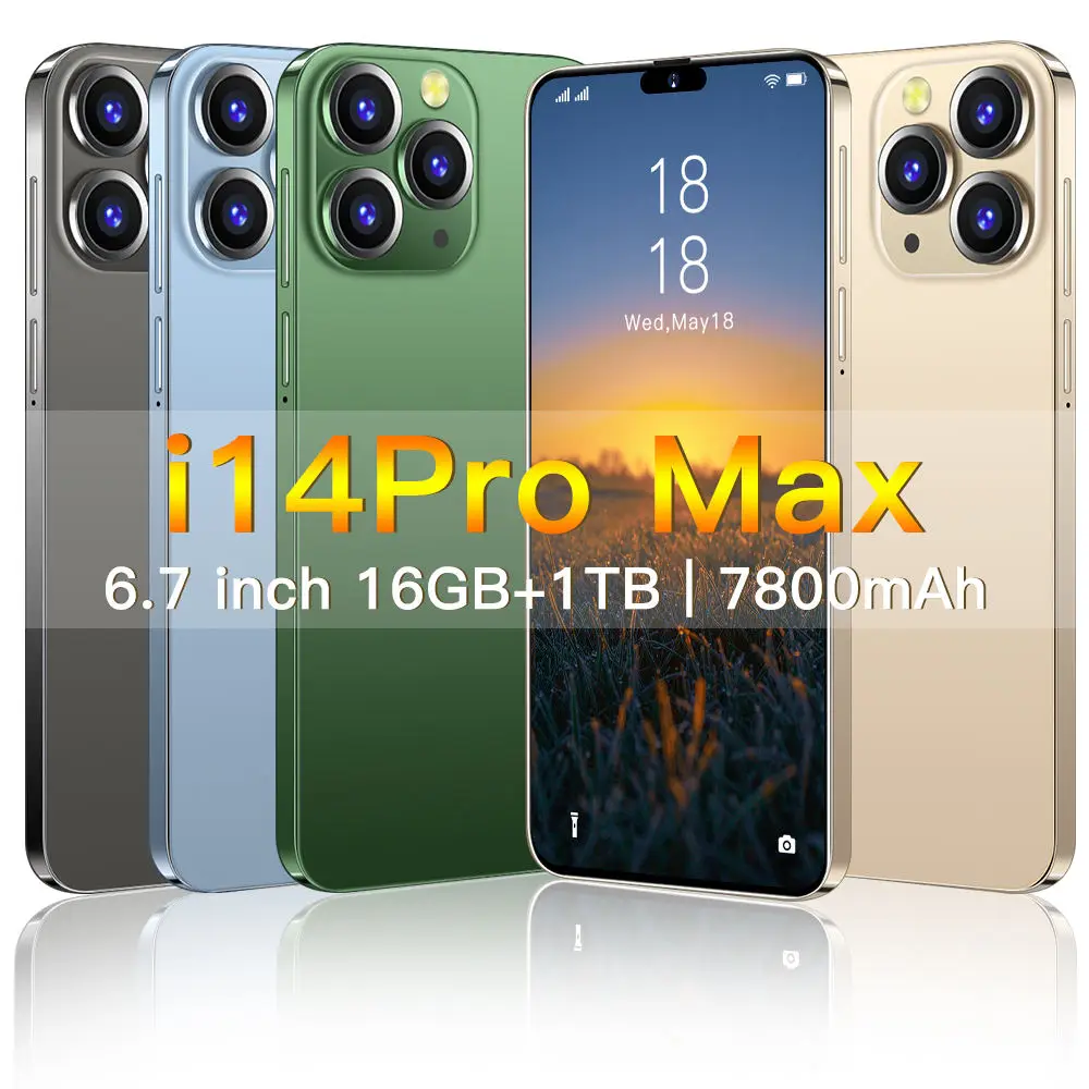 2023 i14 Pro MAX 6.8 16GB+1TBGB 4g Smartphone Android 7800 mA Unlocked