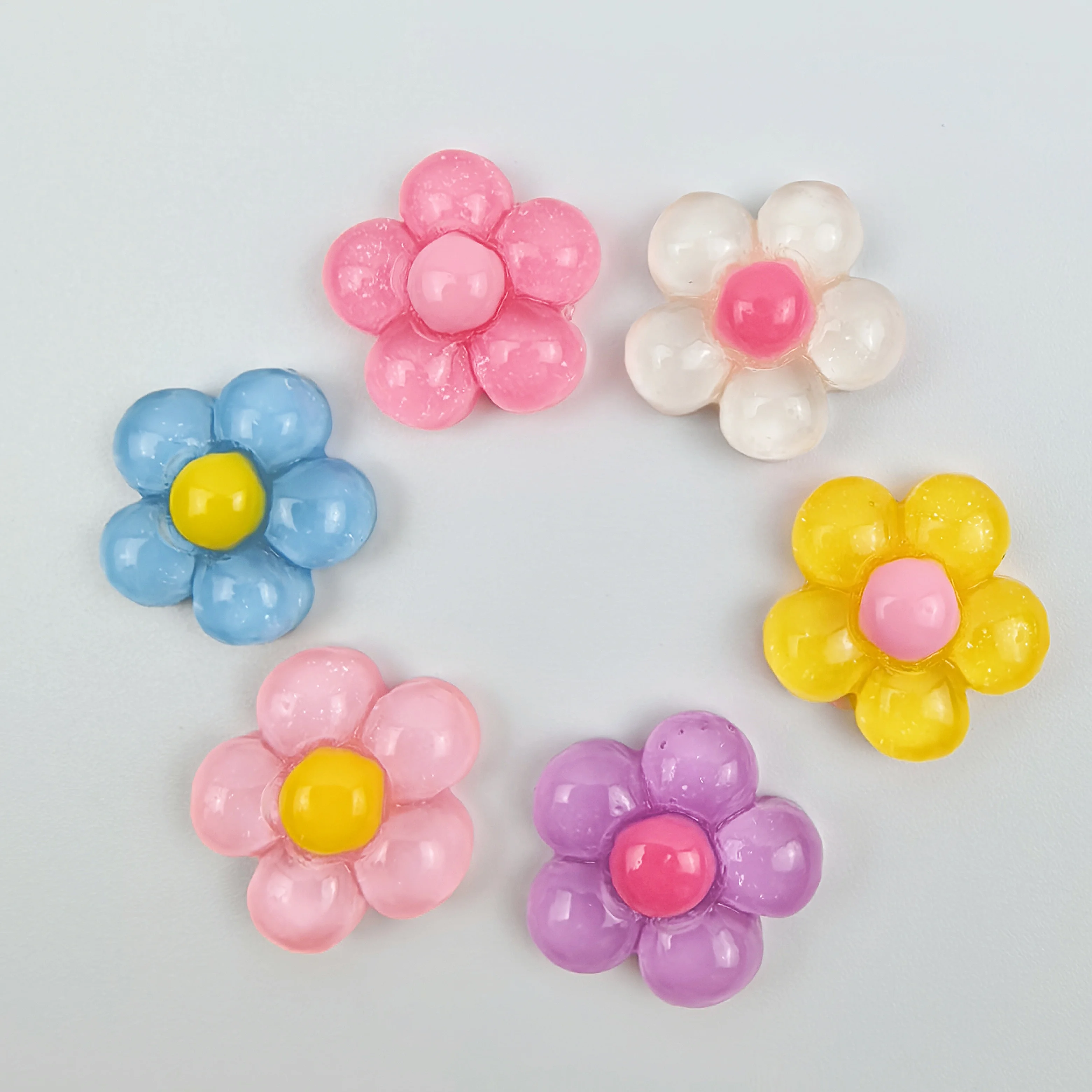 Clear Flower Resin Crafts Phone Case Patch Necklace Resin Charms DIY Resin  Accessories for Decoration