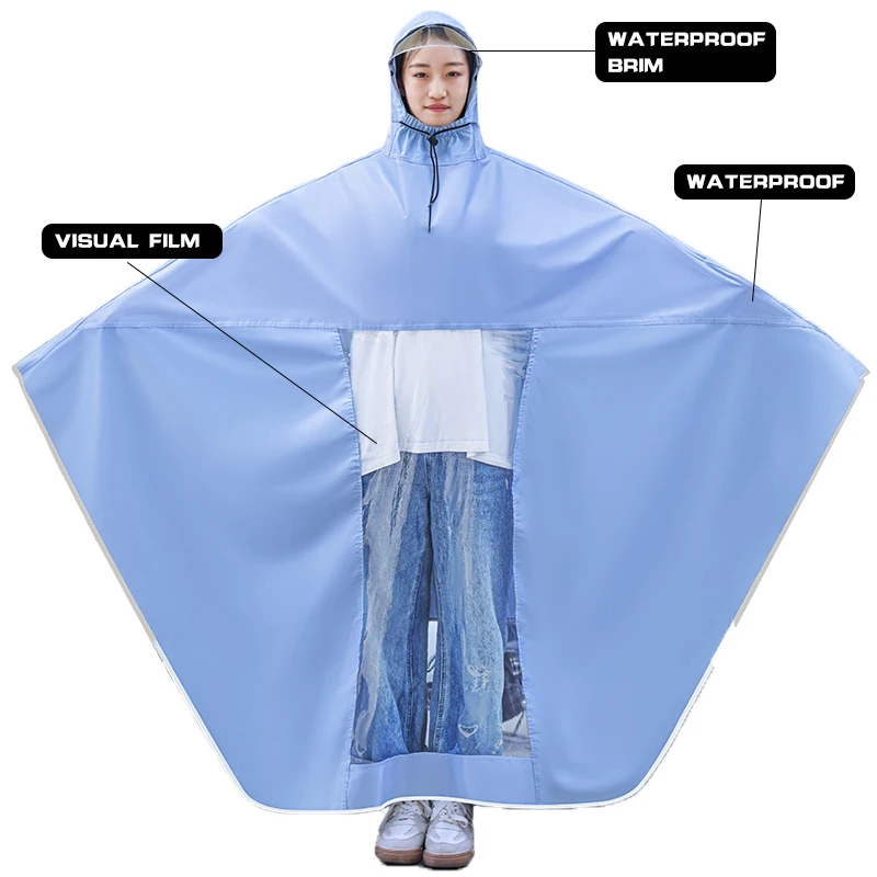 Repeatedly using blue Oxford cloth waterproof motorcycle raincoat fishing raincoat factory