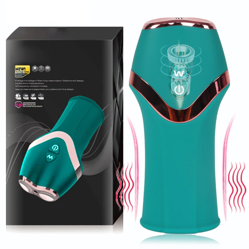 12 Modes Penis Vibrator Delay Trainer Male Masturbator Cup Automatic Oral Climax Sex Glans Stimulator Massager Sex Toys for Men