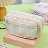 Estuche para lápices de nueve capas-beige