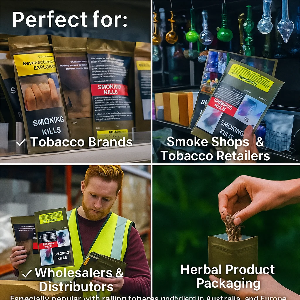 Resealable Tobacco Pouches