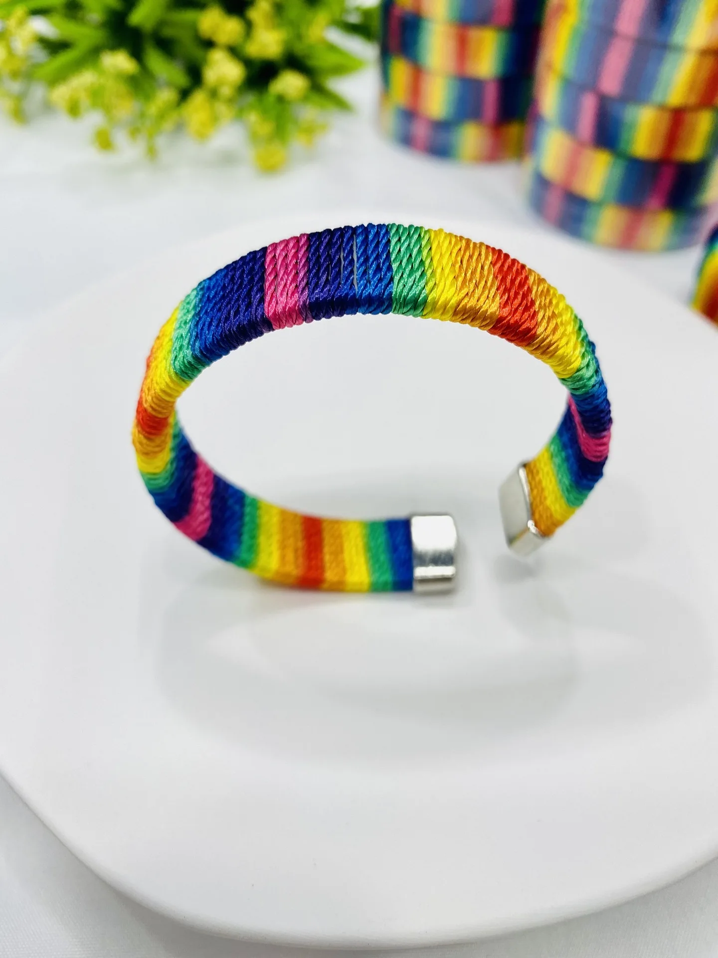 Braccialetto Gay Pride, Accessori LGBTQ, Gioielli Gay Pride, Braccialetti Arcobaleno LGBT Regolabili per Coppie Gay, Regali Gay per Uomini