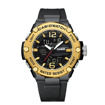 Men's Multifunctional Dual Display Quartz Watch Waterproof Chronograph with Luminous Outdoor Sports Features for Students