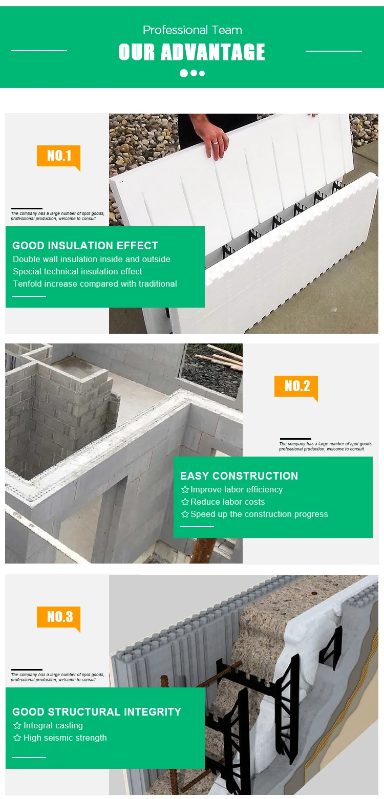 Wholesale Modern Design ICF Build Foam Block System From China Factory