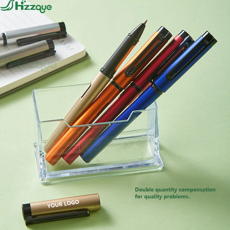 Kugelschreiber-Set mit individuellem Logoaufdruck, 0,5 mm Strichstärke, in Blau, Rot und Gelb, aus Kunststoff, Gelstifte für Werbezwecke_voghion.com