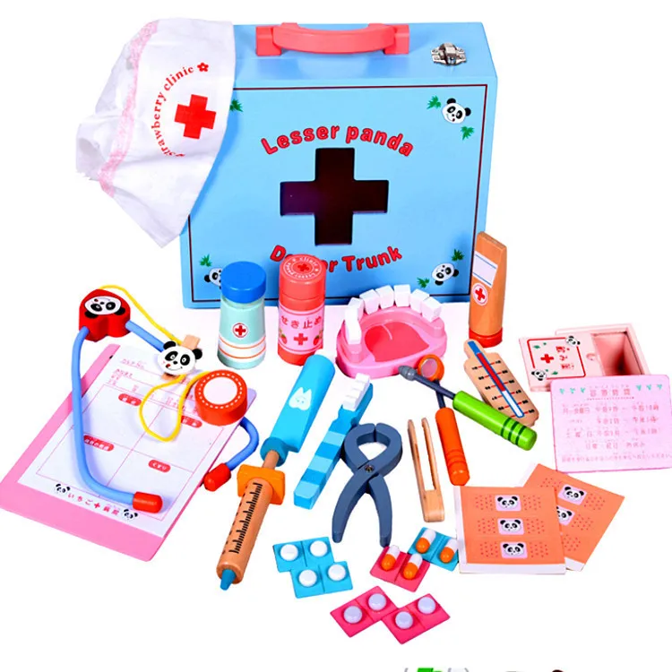 Деревянные игрушки, ролевые игры, Набор доктора, медсестра, инъекция, медицинский комплект, ролевые игры, классические игрушки, имитация доктора, игрушка