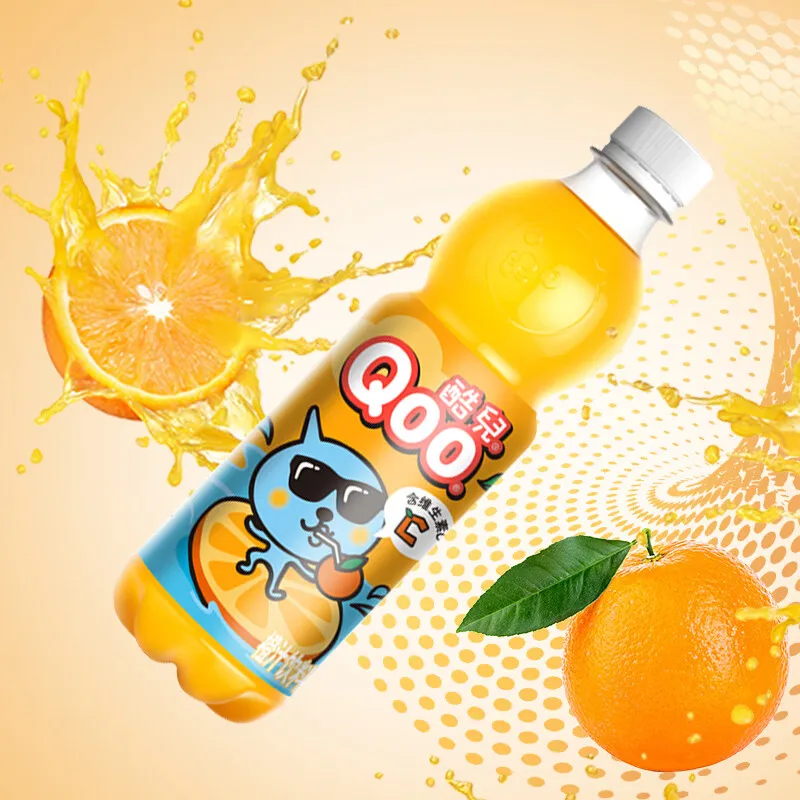 Qoo オレンジ飲料 透明ボトルカビ入り コカ・コーラミニッツメイドQooオレンジフレーバーフルーツ
