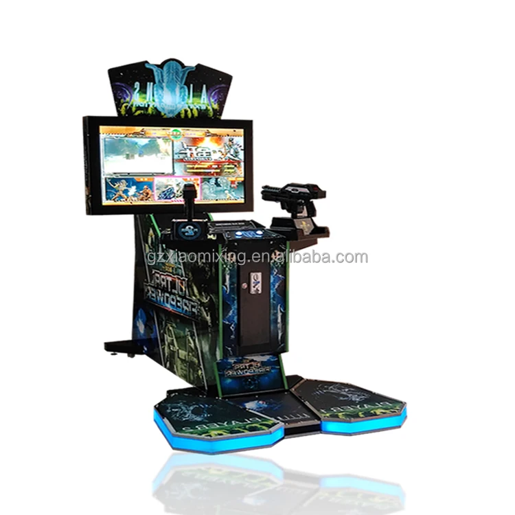 42-Inch Coin-Operated Arcade Game Console Alien Fire Shooting Simulation Wood Coin Pusher Fun Gun Shooting Machine for Amusement