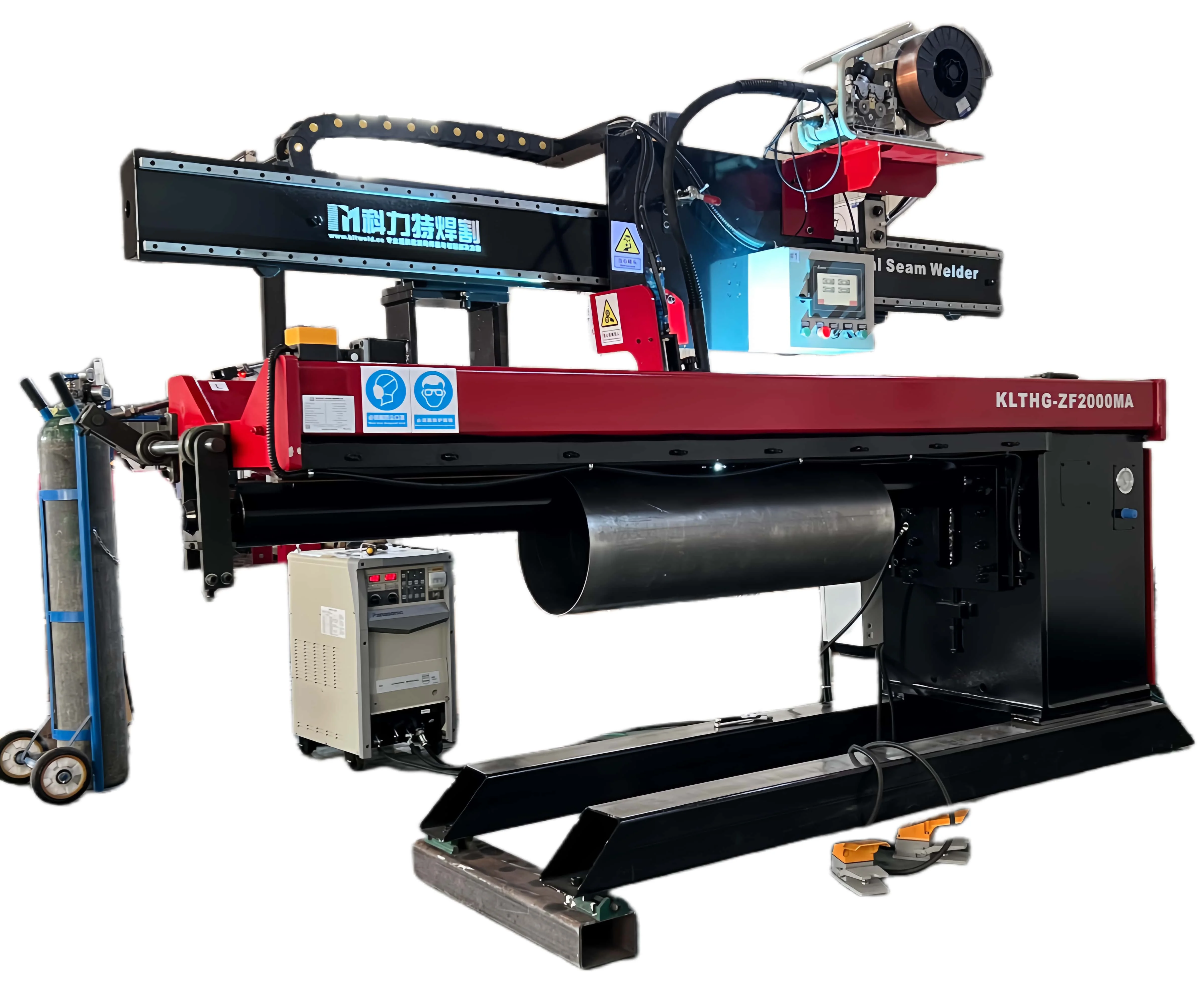 LNG Cylinder Double Station Circumference Welding Machine, Dewar Tank Straight Seam MIG / TIG Welding Equipment