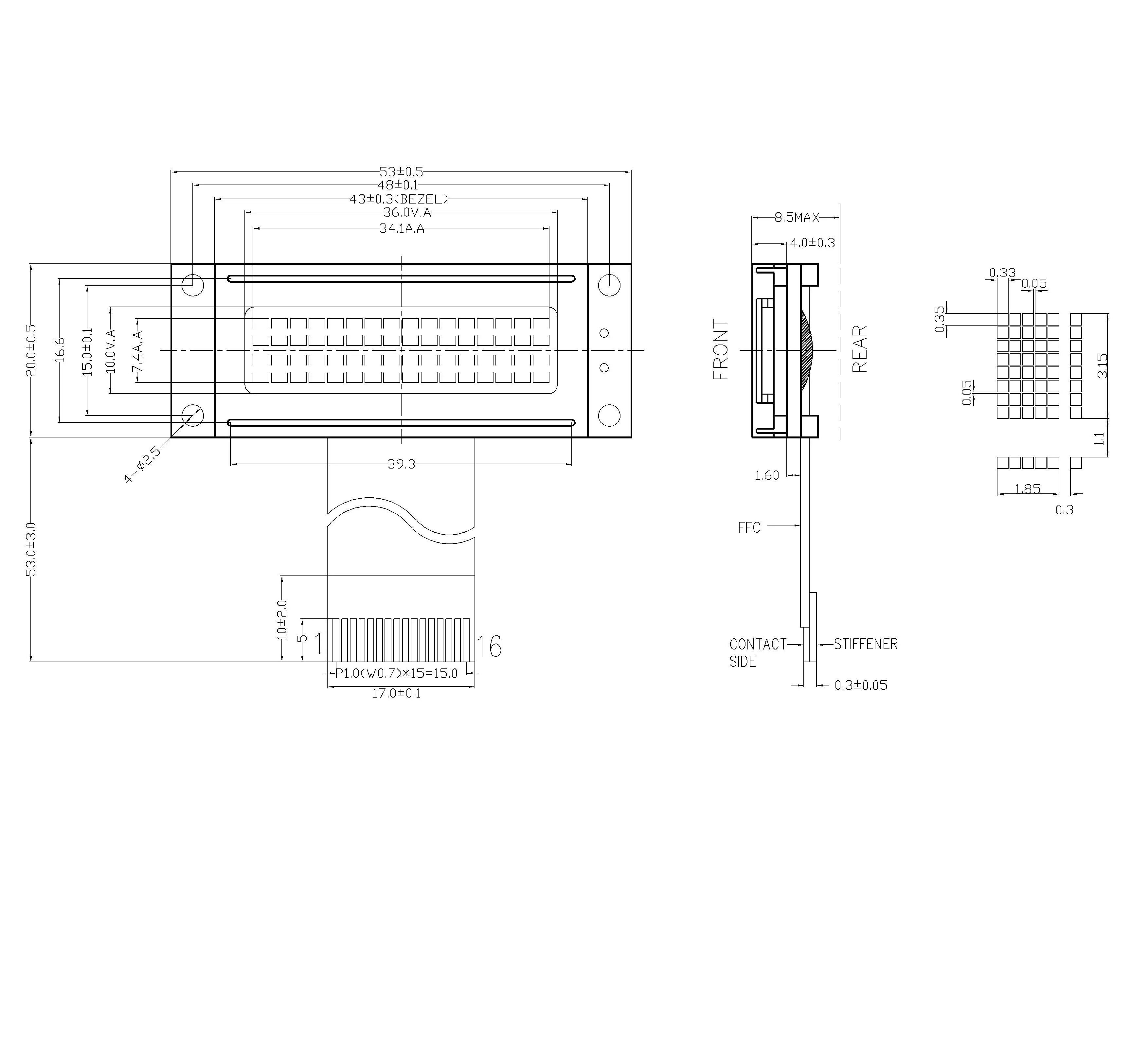1602 LCD 2x16 ROHS - Compact Display Module with Backlight