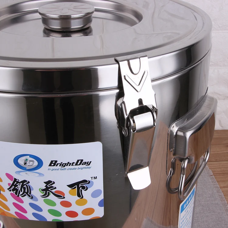 Stainless Steel Heat Insulated Barrel Double Wall Cold&Warm Insulation Barrel OEM Stainless Steel Commercial Cooking Pot_10