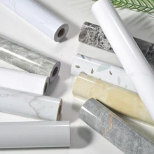 DUUEIHHUER High Gloss Marble Contact Paper Oil-Proof PVC Adhesive Wallpaper Water-Proof Kitchen Bathroom Decoration Roll Home