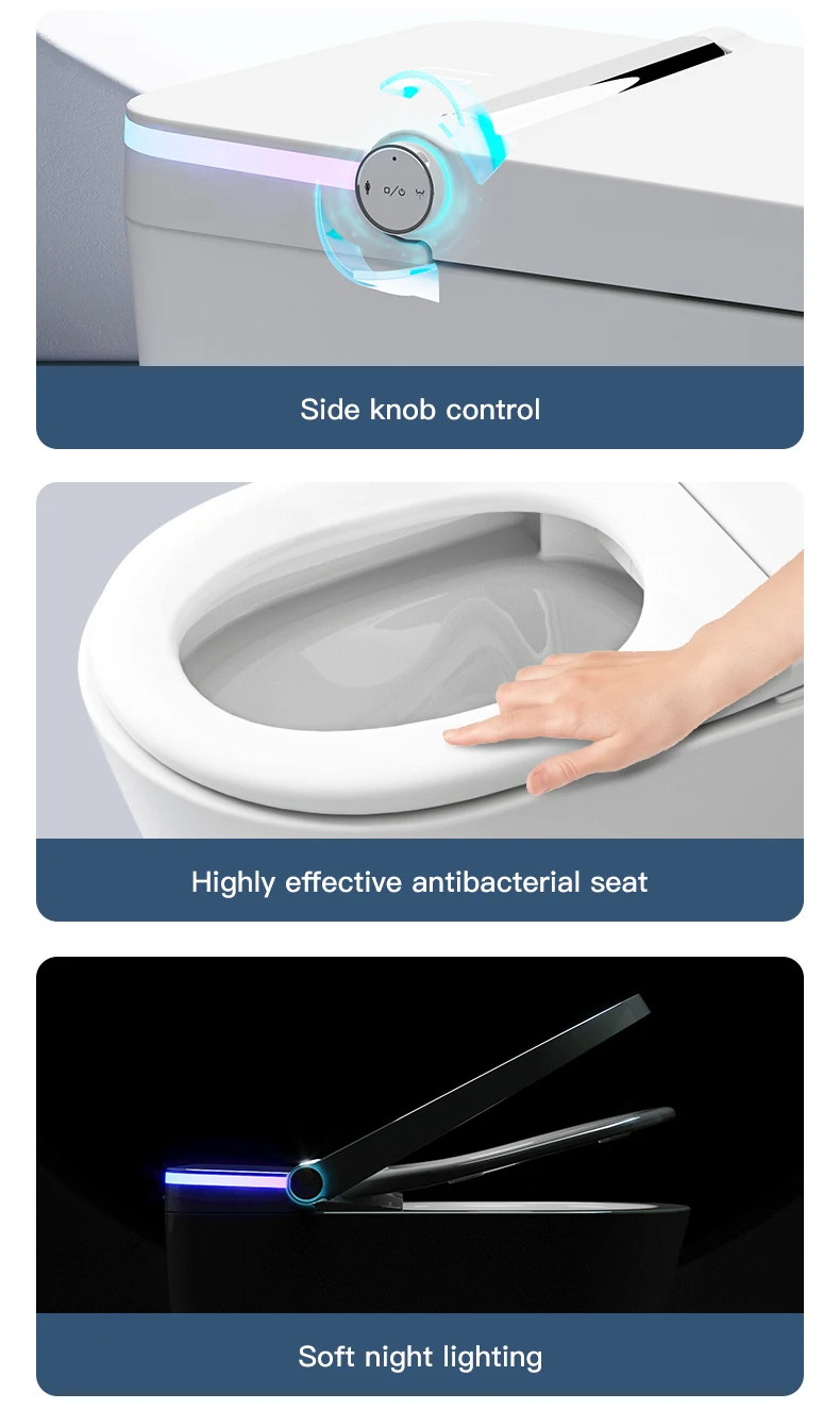 Modern high-end automatic toilet bidet CUPC certification bathroom sanitary wares floor intelligent smart toilets factory