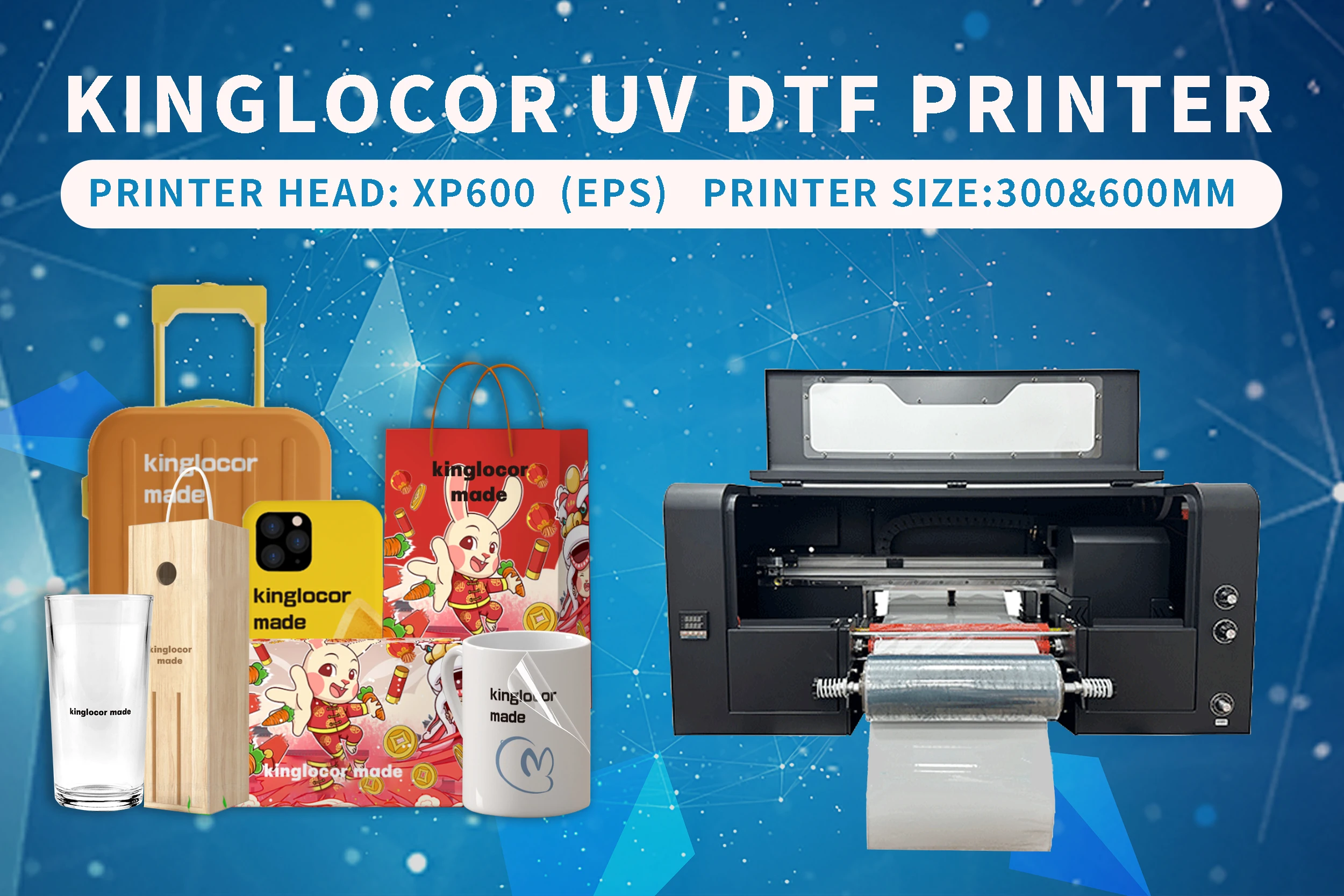 Eps I3200 Xp600 Print Head A3 Impresora Uv Dtf Logo Label Transfers Cup ...