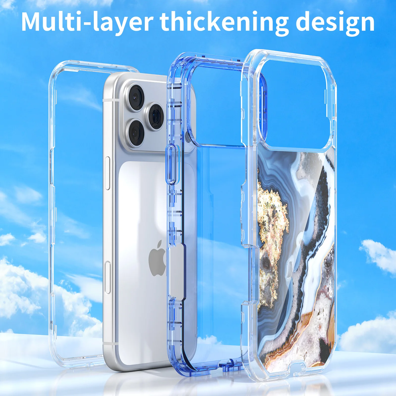 Luxury Hard Pc Electroplate Marble Pattern Phone case for iPhone 17 Pro Max