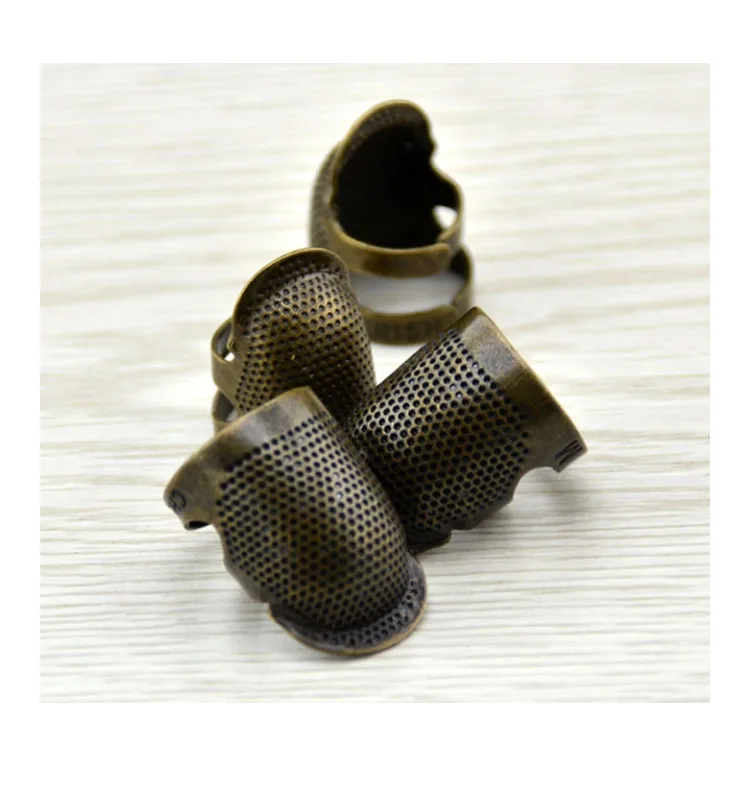Adjustable Metal Finger Shield Protector Sewing Thimble Finger Protector Pin Needle Finger Guard for Embroidery Needlework
