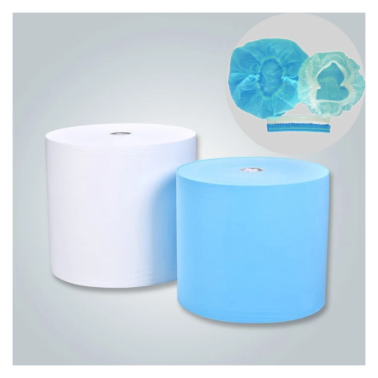 10gsm-15gsm 45-50cm Width SBPP Polypropylene PP Spunbond Non Woven Fabric for Bouffant Cap Making