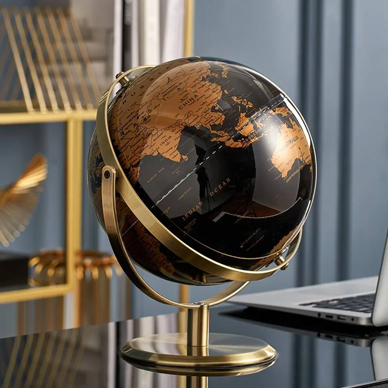 Modern Rotating Globe Decor of World for Luxury Home Decoration Universal World Home Decoration Locations Earth Map Ornaments