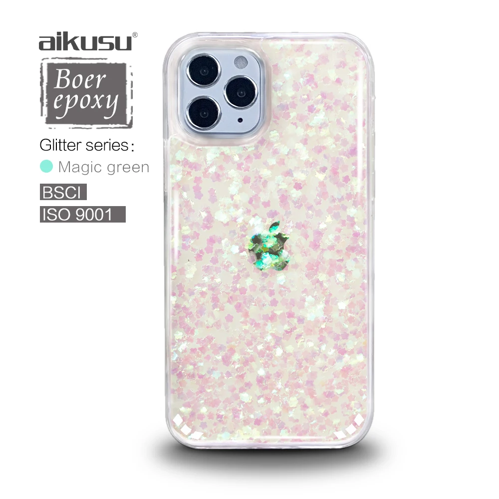 New arrival protective shockproof magic color change glitter mobile phone bags & cases for Iphone 13 12  pro max