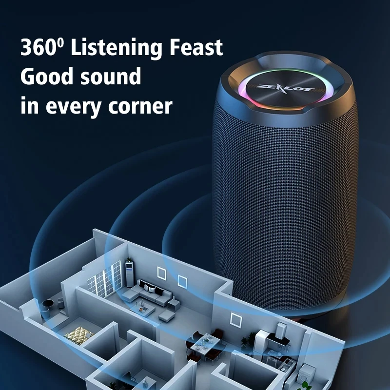 社外Bluetoothスピーカー ZealotS49ポータブル屋外スピーカーミニブルートゥース20W