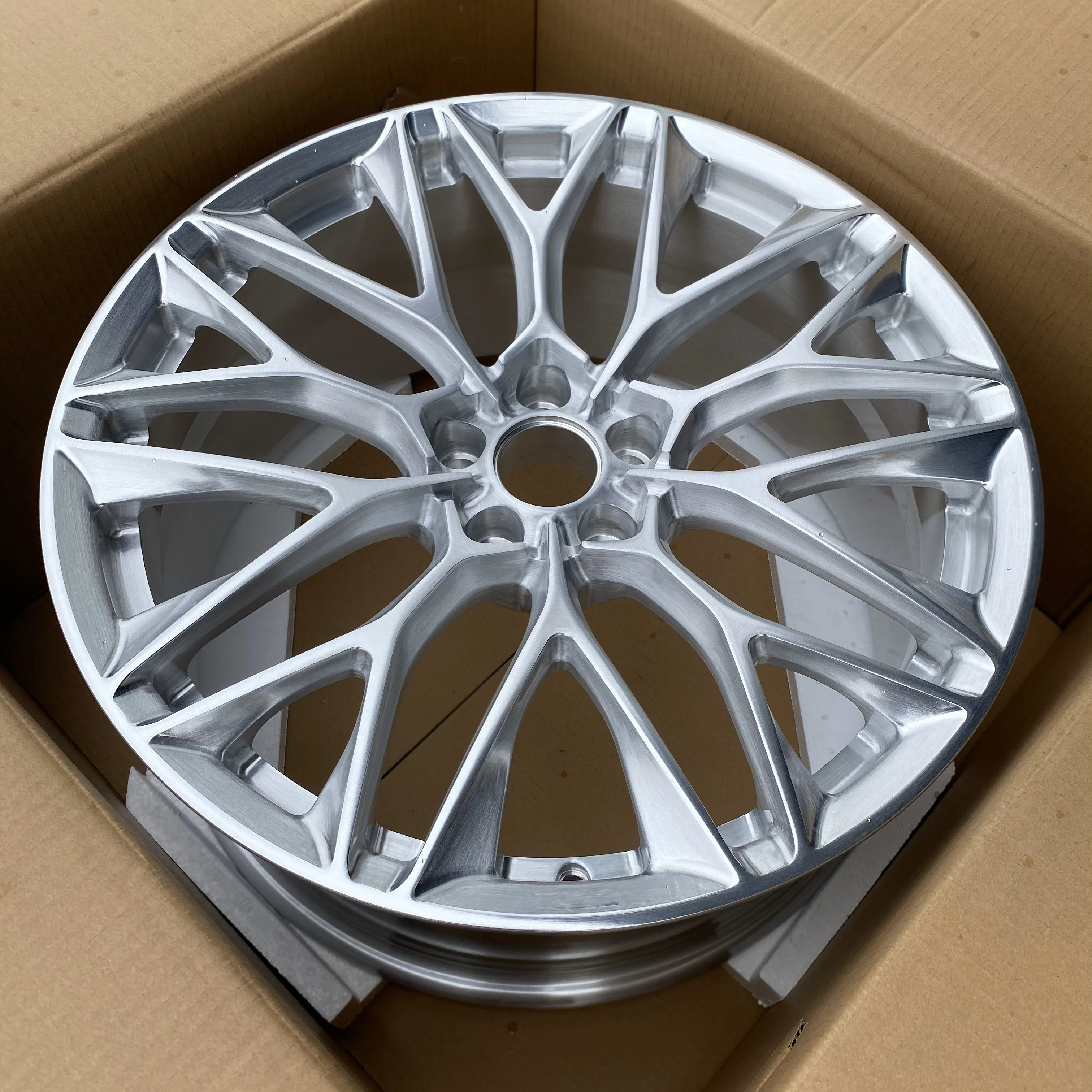 GVICHN brushd silver monoblock custom forged wheels 16 - 26 inch aluminum alloy rims 5x112 5x114.3 5x120 monoblock wheel hub